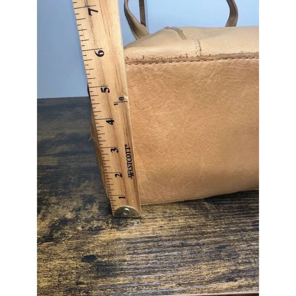 American Leather Co Tan Satchel Shoulder Crossbody Bag Large Genuine Leather